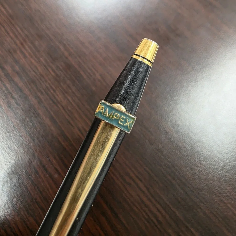 Cross Classic Century Mechanical Pencil Black Gold Trim Ampex Logo USA Made